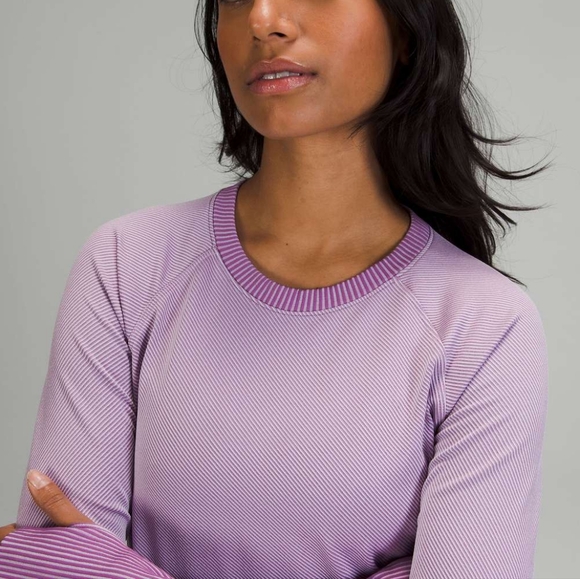 Lululemon Rest Less PulloverDiagonal Rib Wisteria Purple / Lavender Dew - Picture 3 of 14